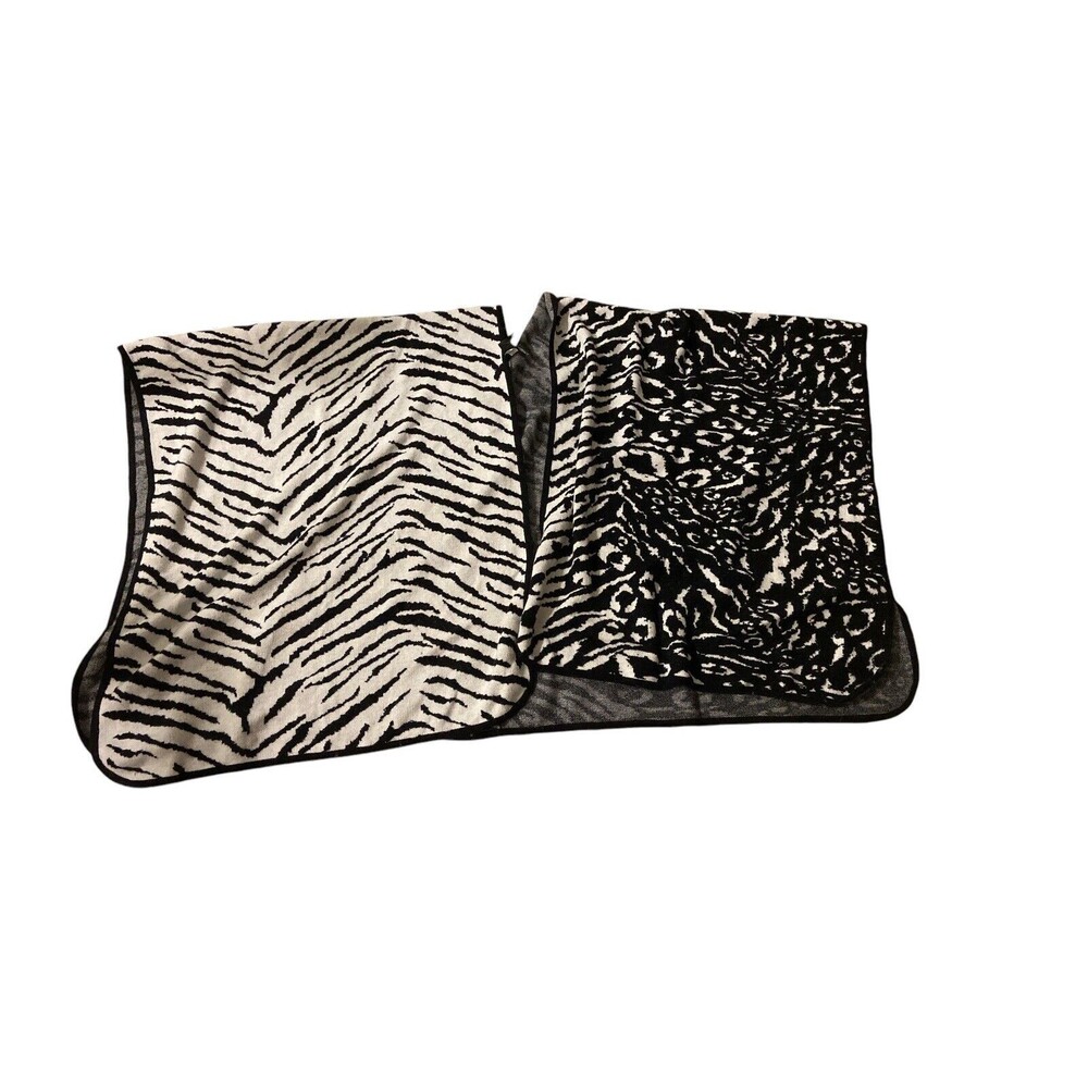 White House Black‎ Market Wrap Shawl One Size Animal Prints Ruana Wool Cashmere